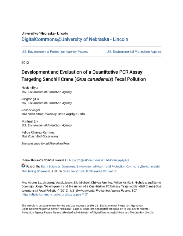 (PDF) Development and Evaluation of a Quantitative PCR Assay ...