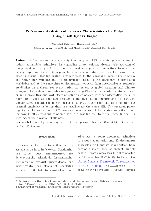 (PDF) Performance Analysis and Emission Characteristics of a Bi-fuel ...