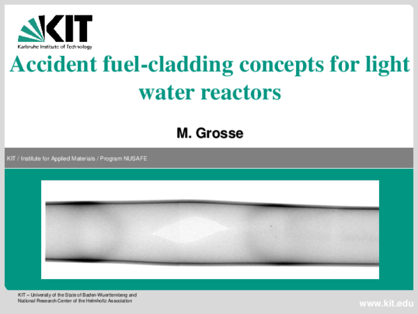 (PDF) Accident fuel-cladding concepts for light water reactors