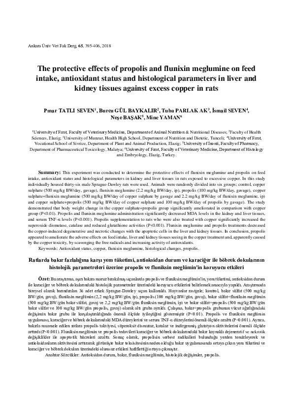 (PDF) The protective effects of propolis and flunixin meglumine on feed ...
