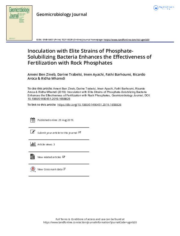 (PDF) Inoculation with Elite Strains of Phosphate-Solubilizing Bacteria ...