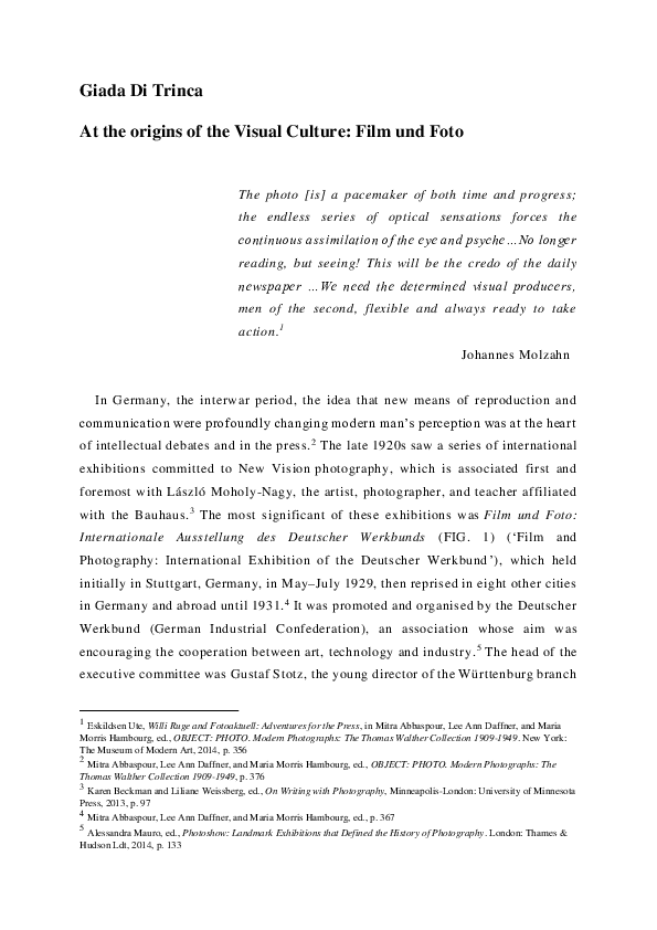 (PDF) At the origins of the Visual Culture - FiFo