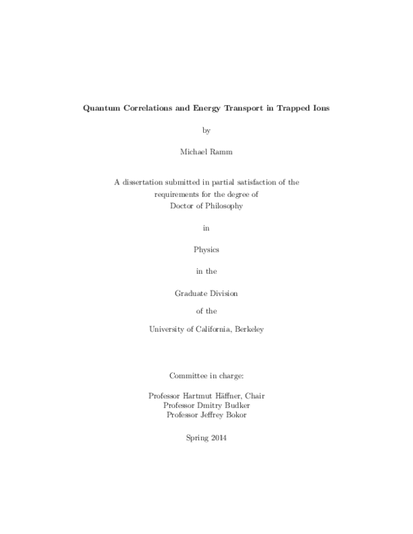 (PDF) Quantum Correlations and Energy Transport in Trapped Ions