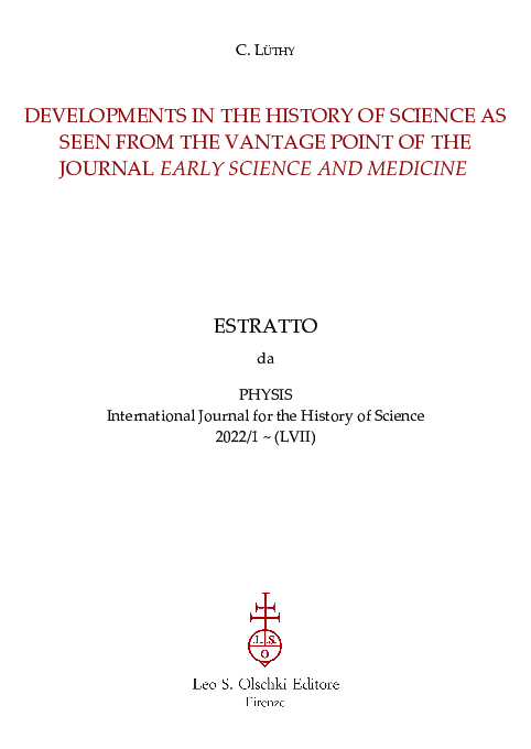 (PDF) Developments in the History of Science as Seen from the Vantage ...