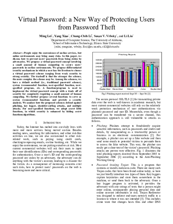 (PDF) Virtual Password: a New Way of Protecting Users from Password Theft