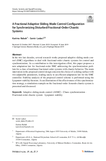 (PDF) A Fractional Adaptive Sliding Mode Control Configuration for ...