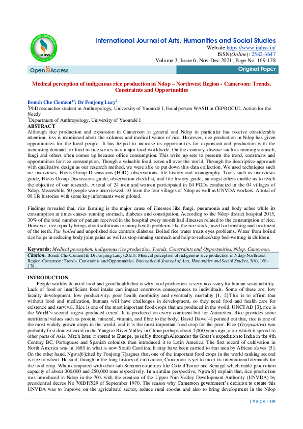 (PDF) International Journal of Arts, Humanities and Social Studies