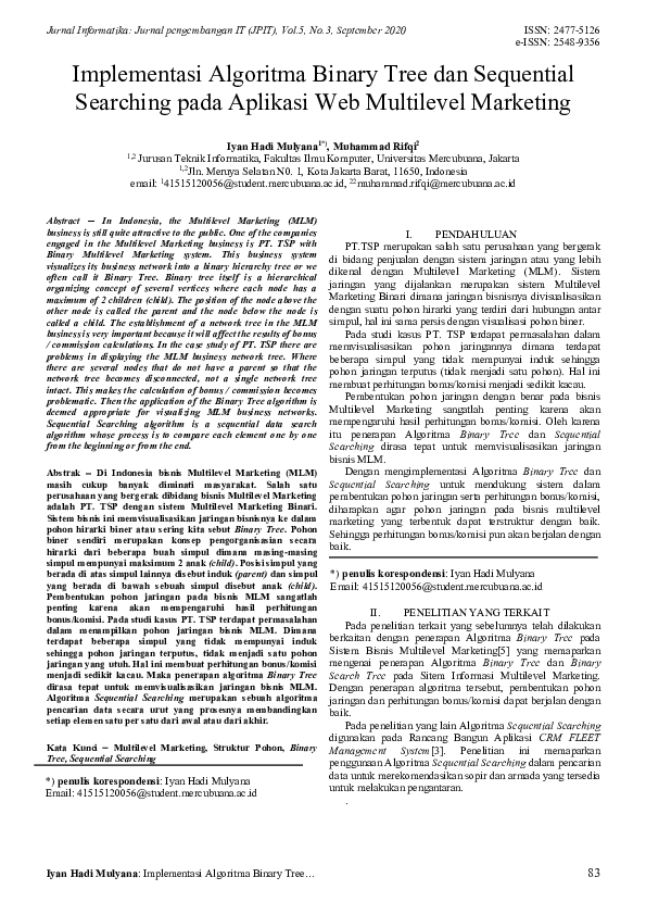 (PDF) Implementasi Algoritma Binary Tree dan Sequential Searching pada ...