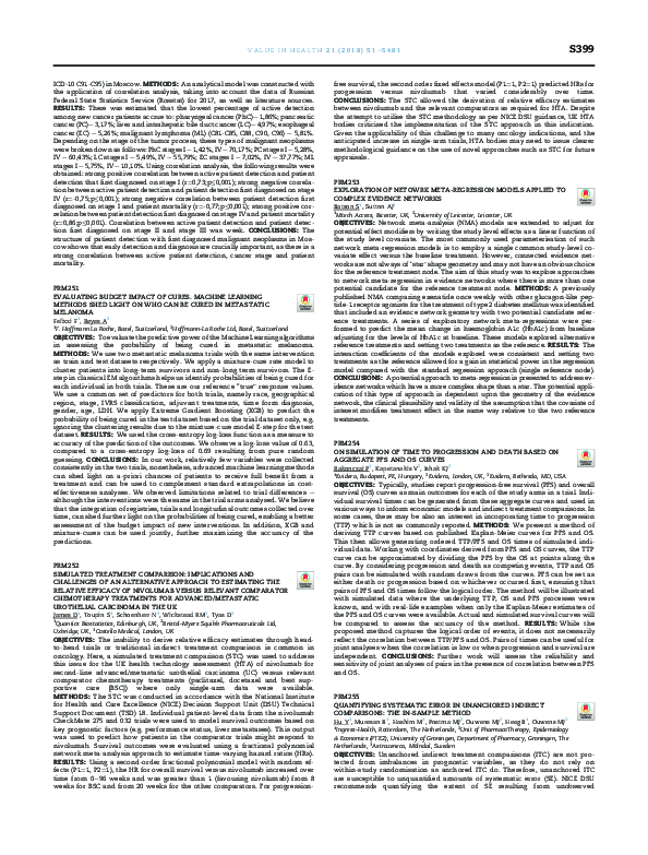 (PDF) PRM254 - on Simulation of Time to Progression and Death Based on ...