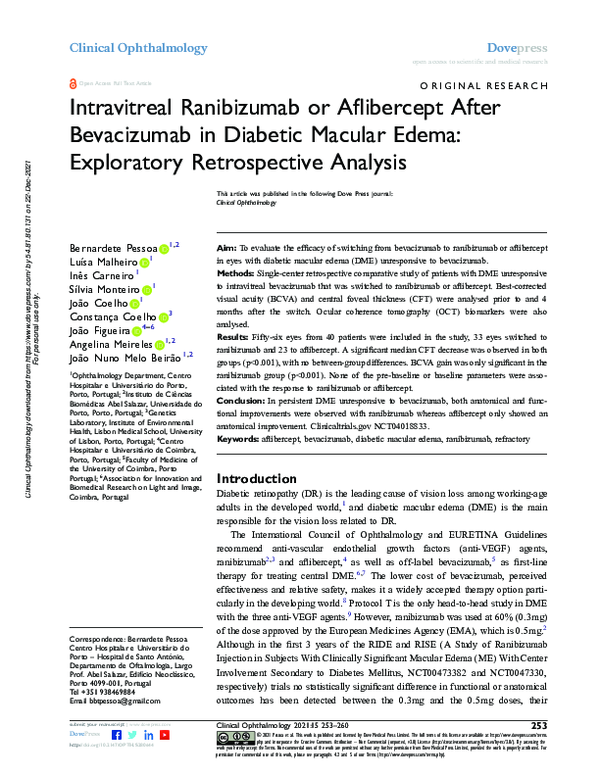 (PDF) Intravitreal Ranibizumab or Aflibercept After Bevacizumab in ...