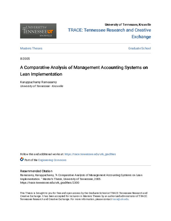 (PDF) A comparative analysis of management accounting systems' impact ...
