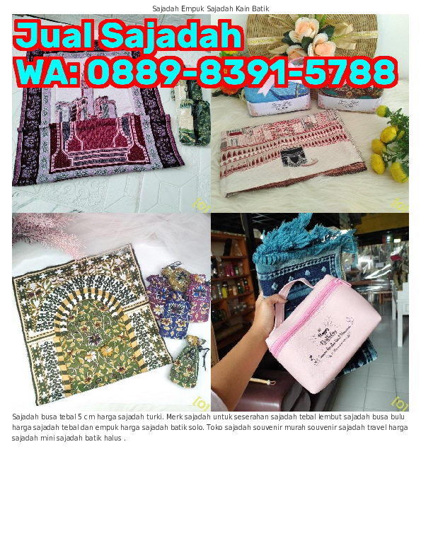 Ö88ᑫ·83ᑫ1·5788 (WA) Harga Sajadah Panjang Sajadah Souvenir Murah Bandung