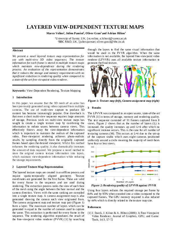 Pdf Layered View Dependent Texture Maps