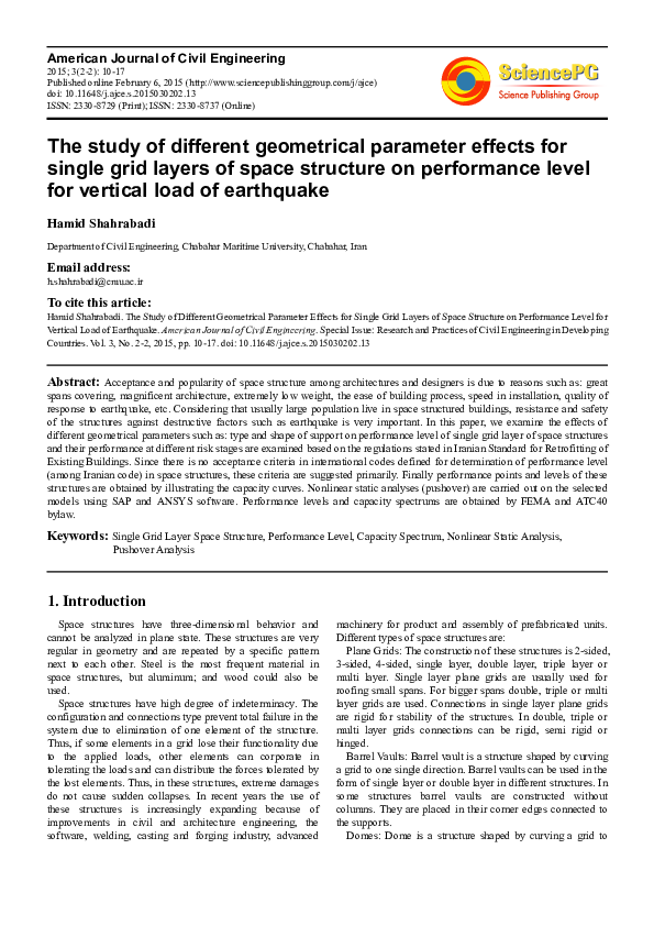 (PDF) The Study of Different Geometrical Parameter Effects for Single ...