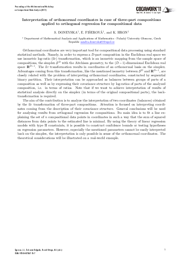 (PDF) Interpretation of Orthonormal Coordinates in Case of Three-part ...