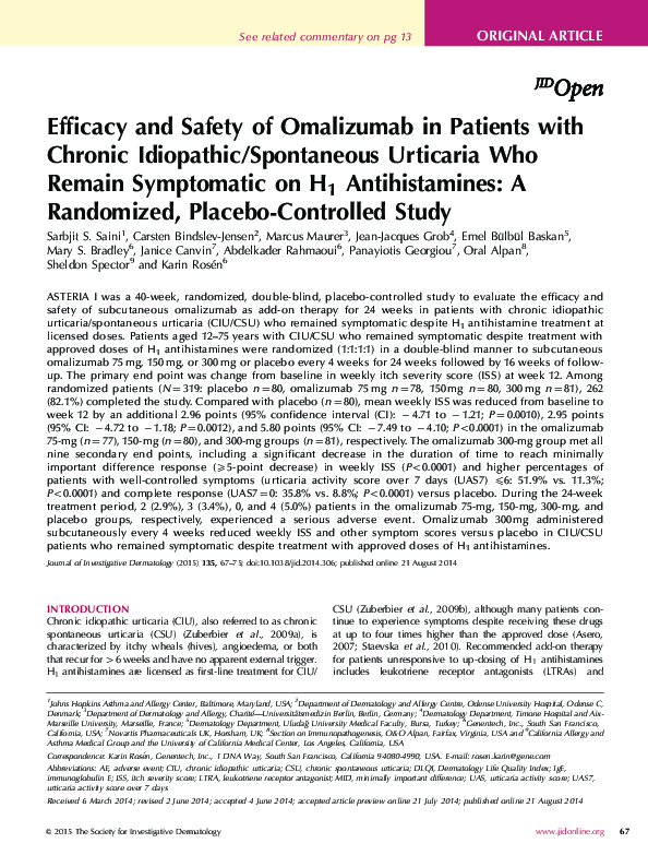 (PDF) Faculty of 1000 evaluation for Efficacy and safety of intravenous ...