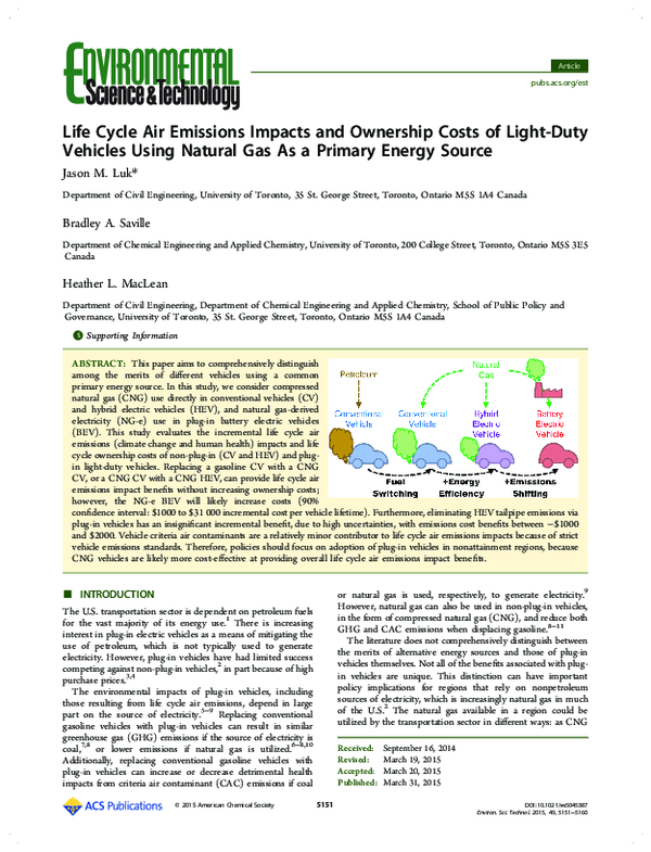 View of (PDF) Life Cycle Air Emissions Impacts and Ownership Costs of Light ...