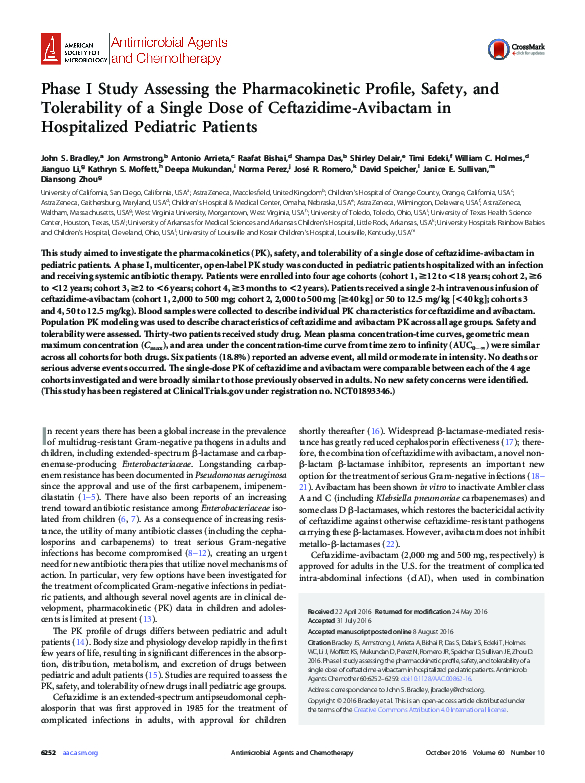 (PDF) Phase I Study Assessing the Pharmacokinetic Profile, Safety, and ...