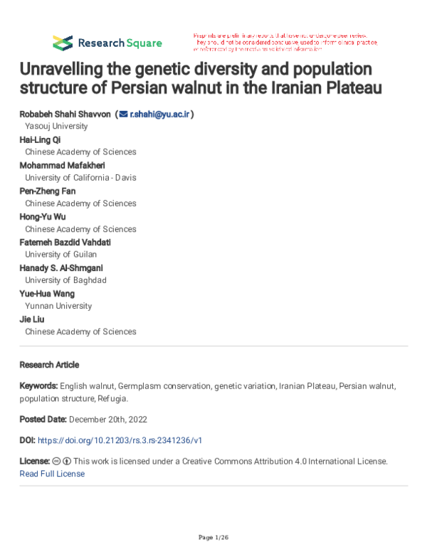 (PDF) Unravelling the genetic diversity and population structure of ...