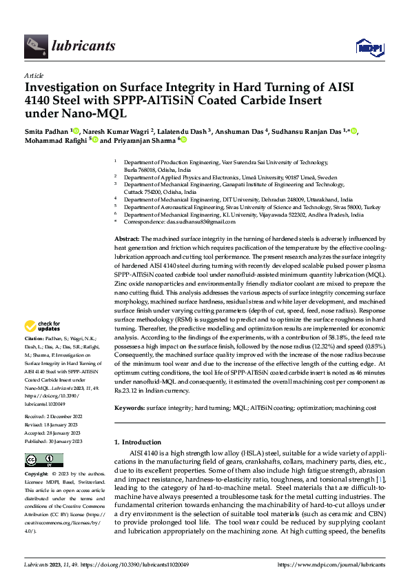 (PDF) Investigation on Surface Integrity in Hard Turning of AISI 4140 ...