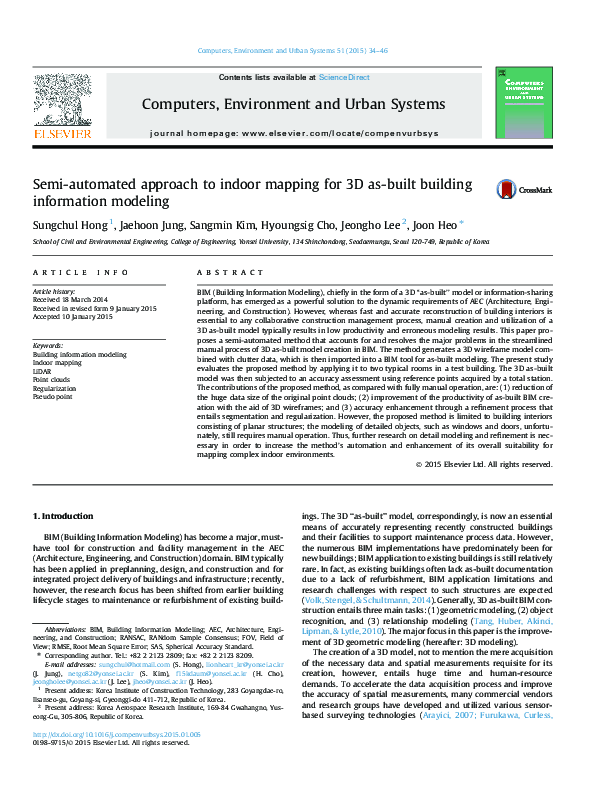 (PDF) Semi-automated approach to indoor mapping for 3D as-built ...