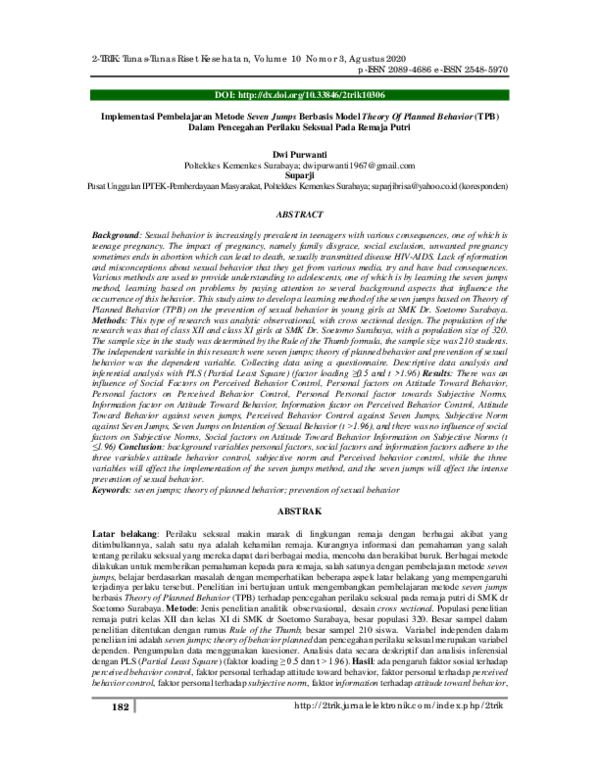 Pdf Implementasi Pembelajaran Metode Seven Jumps Berbasis Model