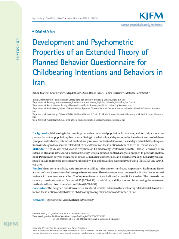 (PDF) Development and Psychometric Properties of an Extended Theory of ...