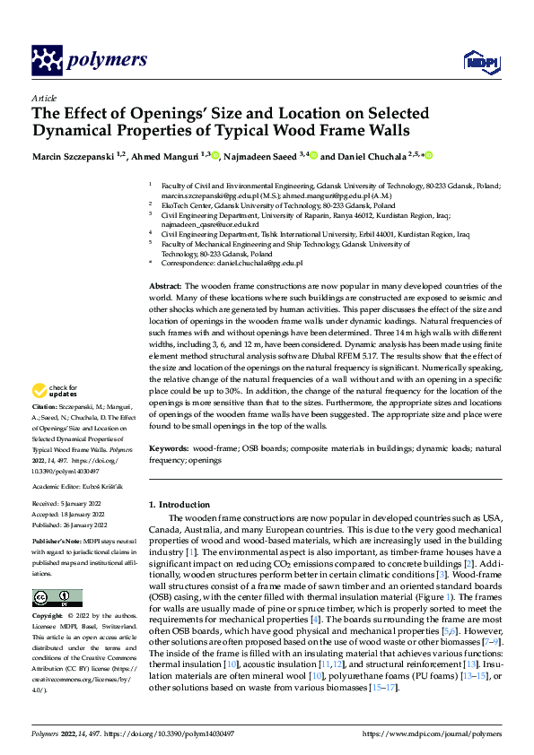(PDF) The Effect of Openings’ Size and Location on Selected Dynamical ...