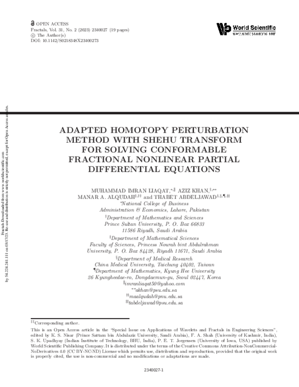 (PDF) Adapted Homotopy Perturbation Method with Shehu Transform for ...