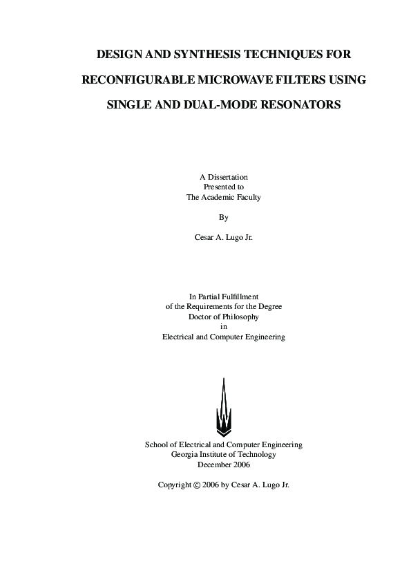 (PDF) Design and Synthesis Techniques for Reconfigurable