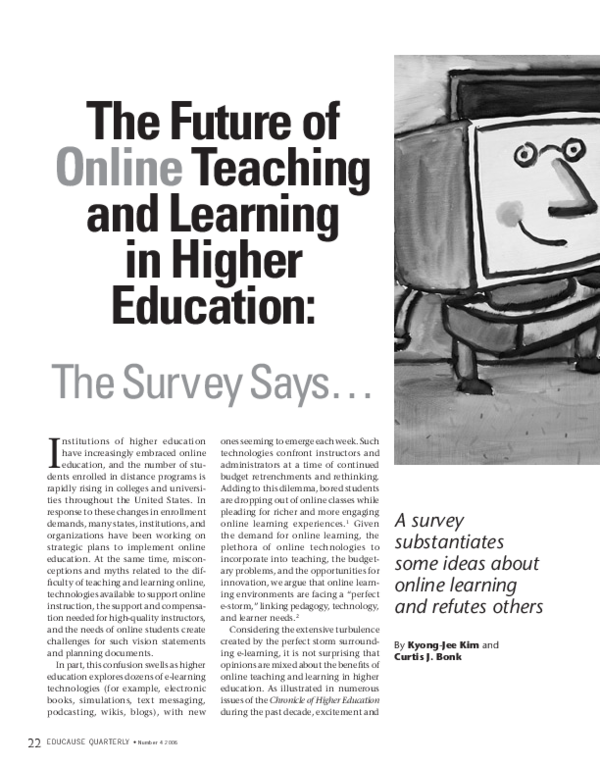(PDF) The future of online teaching and learning in higher education