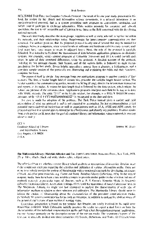 (PDF) The multimedia library Materials selection and use Daniel