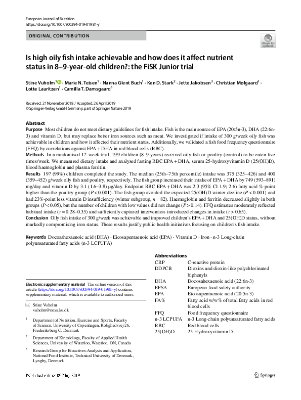 (PDF) Is high oily fish intake achievable and how does it affect ...