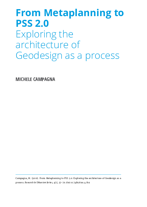 (PDF) From Metaplanning to PSS 2.0: Exploring the architecture of ...