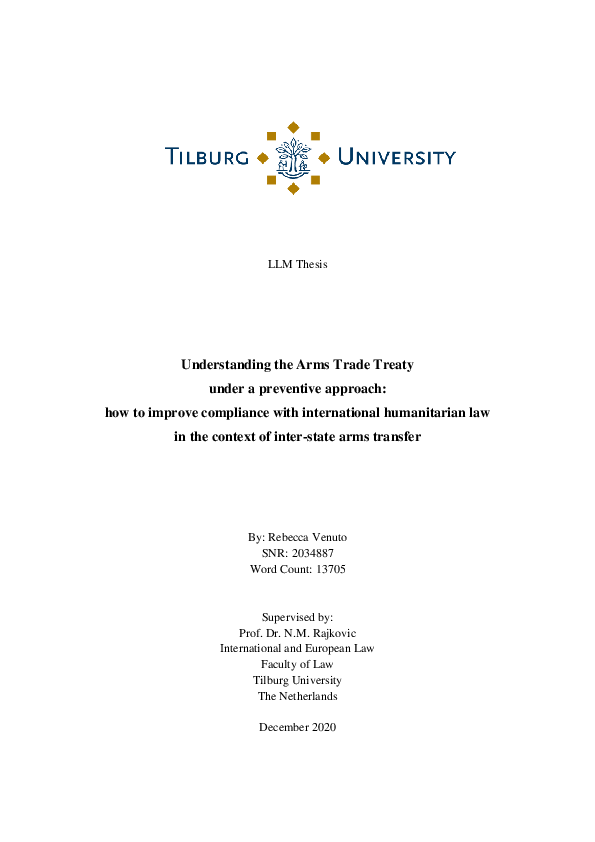 (PDF) Understanding the Arms Trade Treaty under a preventive approach ...