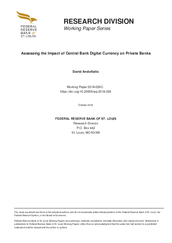 (PDF) Assessing the Impact of Central Bank Digital Currency on Private ...
