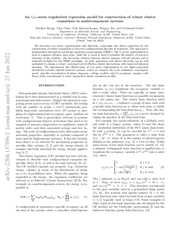 (PDF) An ℓ0ℓ2 -norm regularized regression model for construction of ...
