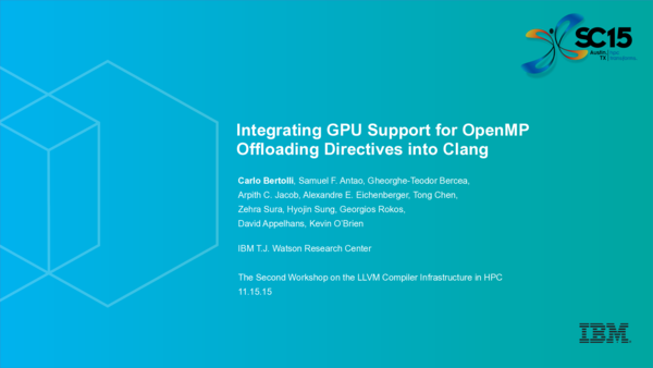 (PDF) Integrating GPU support for OpenMP offloading directives into Clang