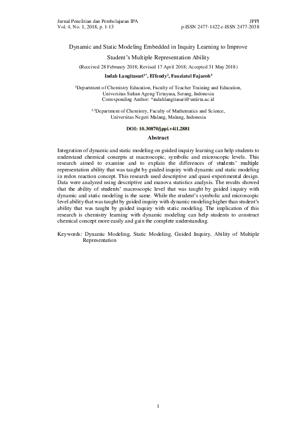 (PDF) Dynamic and Static Modeling Embedded in Inquiry Learning to ...