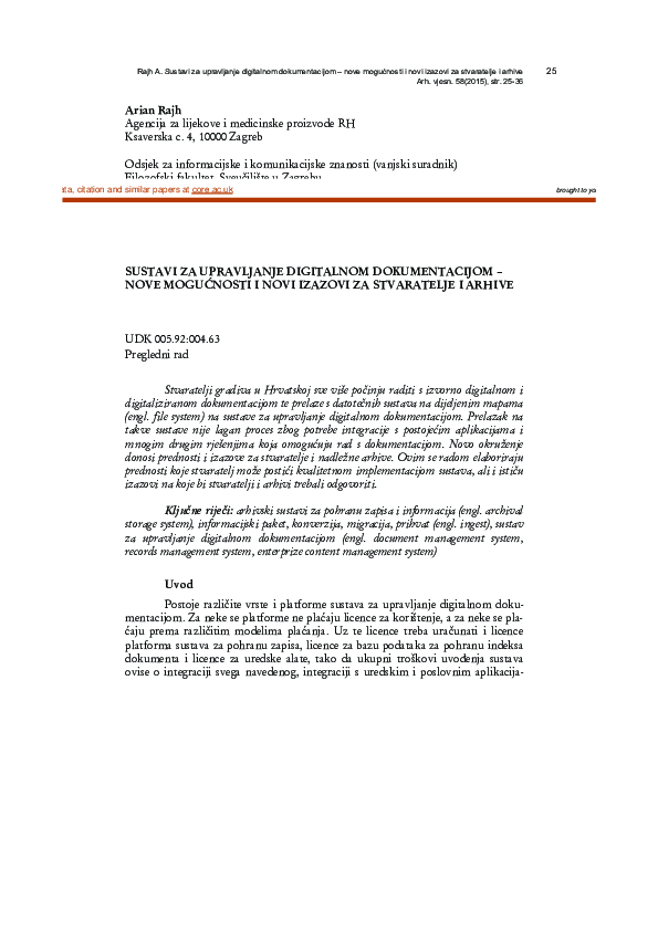 (PDF) Systems for Managing Digital Documentation – New Opportunities ...