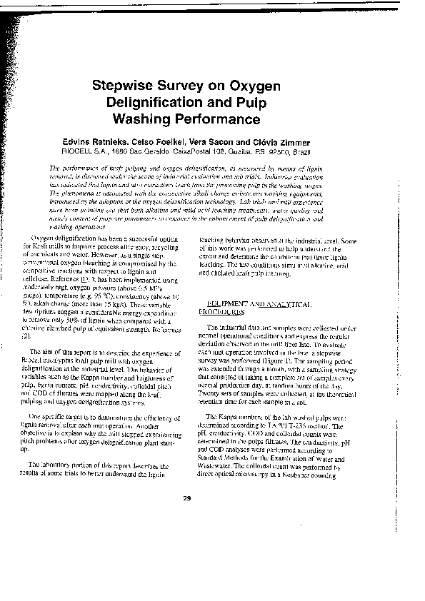 (PDF) Stepwise survey on oxygen delignification and pulp washing ...