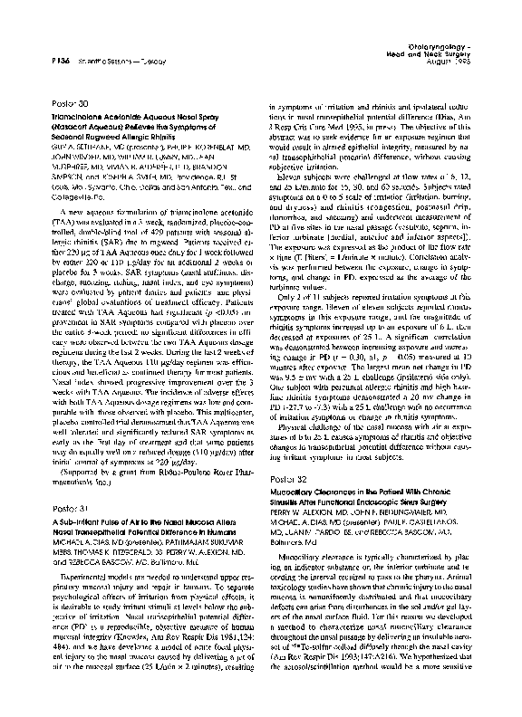 (PDF) Triamcinolone acetonide aqueous nasal spray (nasacort aqueous