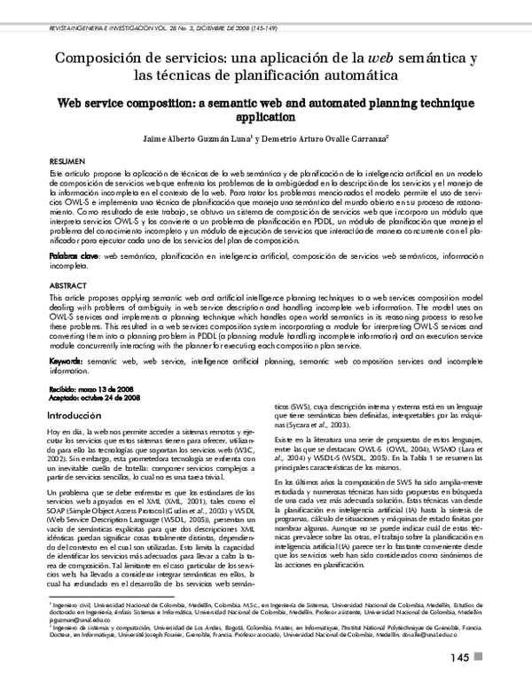 (PDF) Web service composition: a semantic web and automated planning ...