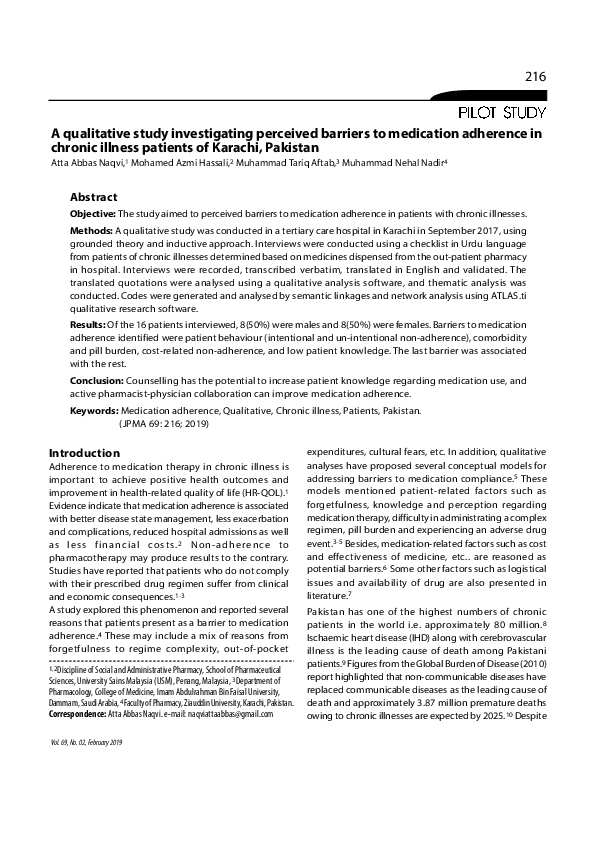 (PDF) A qualitative study investigating perceived barriers to ...