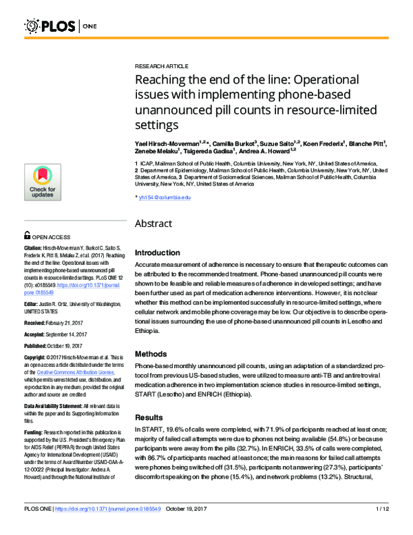 (PDF) Reaching the end of the line: Operational issues with ...