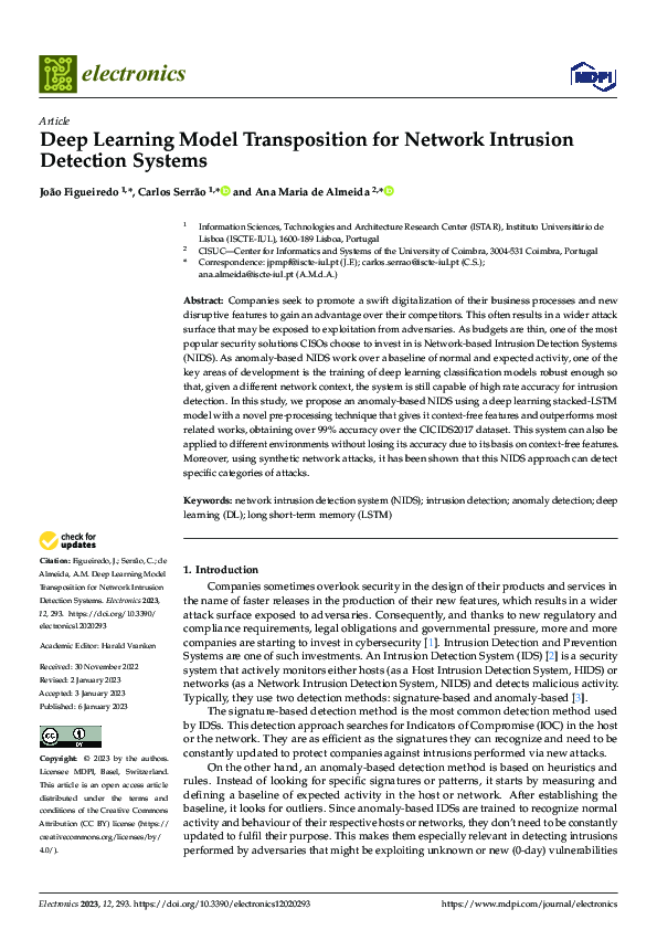 (PDF) Deep Learning Model Transposition for Network Intrusion Detection ...