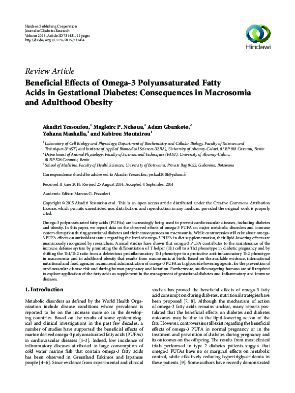 (PDF) Beneficial Effects of Omega-3 Polyunsaturated Fatty Acids in ...