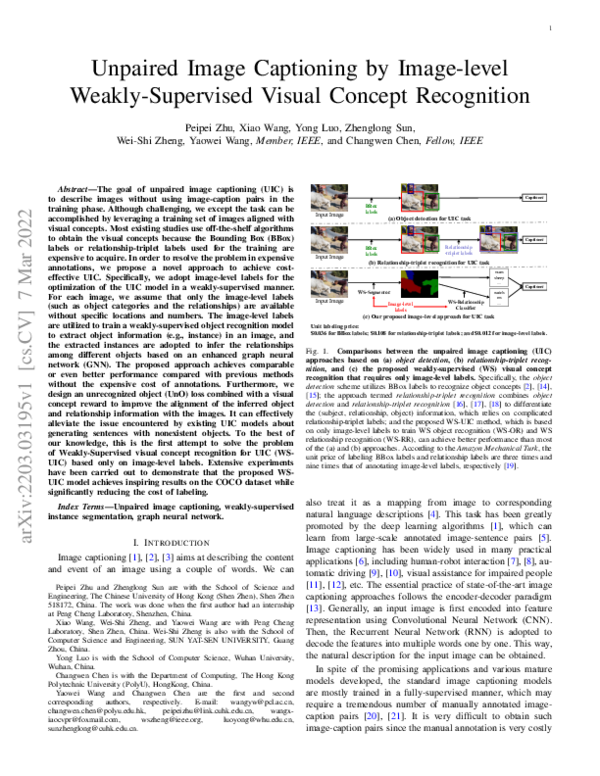 (PDF) Unpaired Image Captioning by Image-level Weakly-Supervised Visual ...