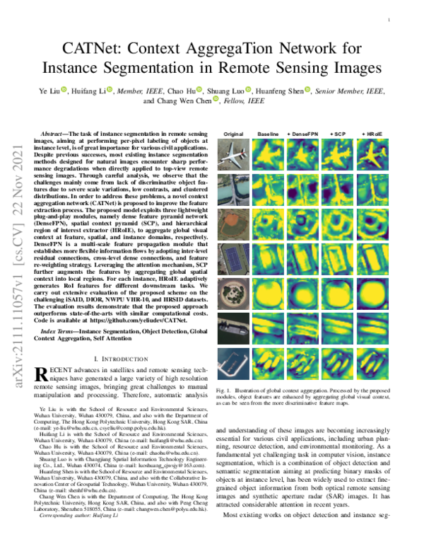 (PDF) CATNet: Context AggregaTion Network for Instance Segmentation in ...