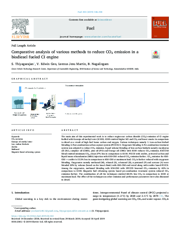(PDF) Comparative analysis of various methods to reduce CO2 emission in ...